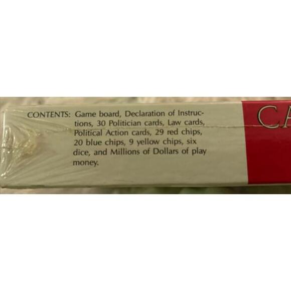 Vintage Rare Political Board Game Capital Hill By Workman Nance Games New Sealed - Picture 4 of 7